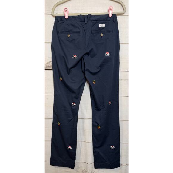 Vineyard Vines Pants 28 by 30 Mens Christmas Themed Navy Festive Holiday Party - Picture 2 of 5